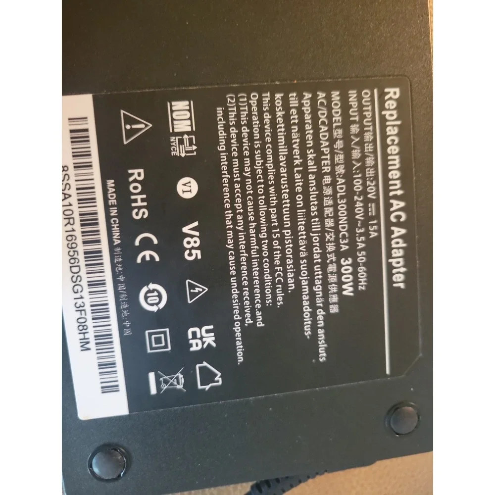 300W‎ For Lenovo AC Power Adapter for Legion Pro 5 5i - Square Plug Charger